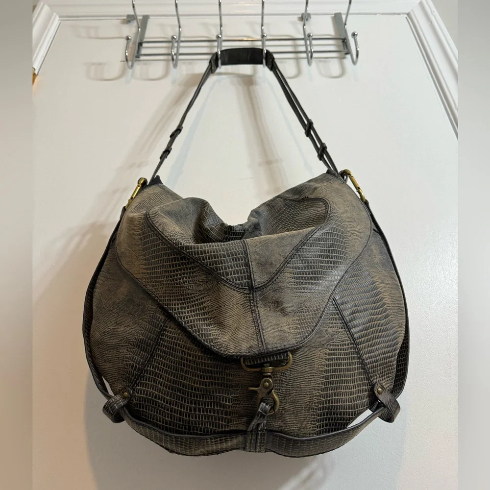 Deena & Ozzy Reptile Hobo Bag